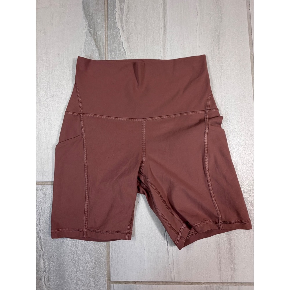 Lululemon Align High-Rise Shorts with Pockets 6" Nulu Terracotta Pink Size 4